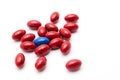 Pills on white background. Red Pill blue pill concept Royalty Free Stock Photo