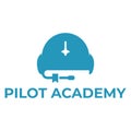 Pilot Academy minimalist logo design Royalty Free Stock Photo