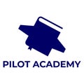 Pilot Academy minimalist logo design Royalty Free Stock Photo