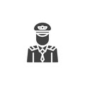 Pilot avatar vector icon
