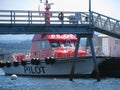 Pilot boat awaiting call to duty at Ediz Spit dock