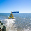 Pilot Boat and Ferry Royalty Free Stock Photo