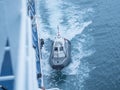 The pilot boat in the Genoa harbor