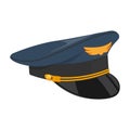 pilot cap illustration isolated on white background Royalty Free Stock Photo