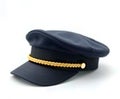 Pilot Cap Isolated on White Royalty Free Stock Photo