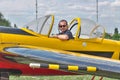 Pilot in the cockpit Royalty Free Stock Photo