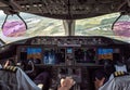 Pilot and copilot in commercial plane
