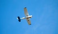 Airplane mid air flying in sky Royalty Free Stock Photo