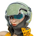 Pilot girl id picture profile Royalty Free Stock Photo