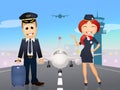 Pilot and hostess