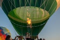 Pilot of hot air balloon start burner for air heating Royalty Free Stock Photo