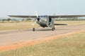 Pilot landing one of two X328 Atlas Angel Turbine specially equ