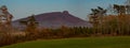 Pilot Mountain in Sunset Light Royalty Free Stock Photo