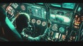Pilot operates advanced cockpit controls with precision and focus for safe flight navigation