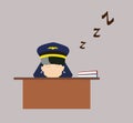 Pilot - Sleeping on Office Desk