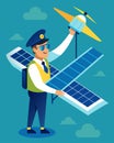 The pilot of the solarpowered plane can adjust the angle of its solar panels in real time optimizing its energy intake