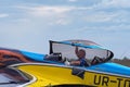 The pilot thanks the audience for their support during his introduction