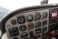 Pilot View of Complex Instrument Panel of Airplane Royalty Free Stock Photo