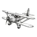 pilot Vintage Airplane ai generated Royalty Free Stock Photo