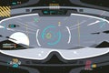 Pilot in virtual glasses control drone