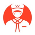 Pilot Wearing mask Vector Icon which can easily modify or edit