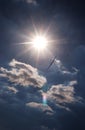 Piloted gliders in a sunny sky Royalty Free Stock Photo