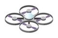 Pilotless Drone as Aerial Vehicle with Remote Control Isometric Vector Illustration