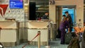 Pilots in a Delta gate preparing to fly out to their destination at the Orlando International Airport