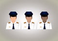 pilots. Vector illustration decorative design