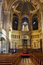 Pilsen, Czech Republic - Oct 28, 2019: Interior of the Great Synagogue. The second-largest synagogue in Europe. Photographed from