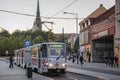 Tram in Pilsen city, Czech Republic Royalty Free Stock Photo