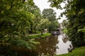 pilsetas kanals (the riga city canal) in the Bastejkalns Park during a grey afternoon. It\'s a city park in Riga, Royalty Free Stock Photo