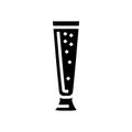 pilsner beer glass glyph icon vector illustration
