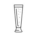 pilsner beer glass line icon vector illustration