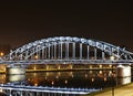 Pilsudski bridge, Krakow, Poland at night