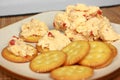 Pimento Cheese Spread On Crackers Royalty Free Stock Photo