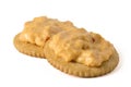 Pimento Cheese spread on crackers Royalty Free Stock Photo