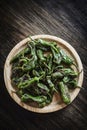 Pimientos padron grilled green peppers spanish tapas snack