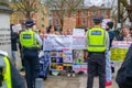 PIMLICO, LONDON - 11 February 2023: People protesting against Drag Queen Story Hour at Tate Britain