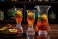 pimms cocktail in a unique glassware collection