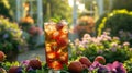 Pimms Cup in an English country garden Royalty Free Stock Photo