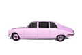 Pimped Pink Retro Car Royalty Free Stock Photo