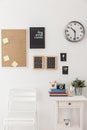 Pin board in study space Royalty Free Stock Photo