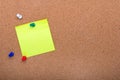 Pin board texture for background, corolful pins and sticky notes Royalty Free Stock Photo