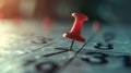 The pin on calendar. AI generated Royalty Free Stock Photo