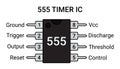 Pin configuration of the 555 Timer IC Royalty Free Stock Photo