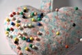 Pin cushion and pins closeup Royalty Free Stock Photo