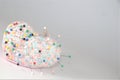 Pin cushion with pushpins Royalty Free Stock Photo