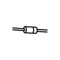 PIN diode black line icon. Pictogram for web page Royalty Free Stock Photo