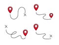 Pin doodle location icon. Hand drawn sketch style place maker, location pin, gps point pictogram